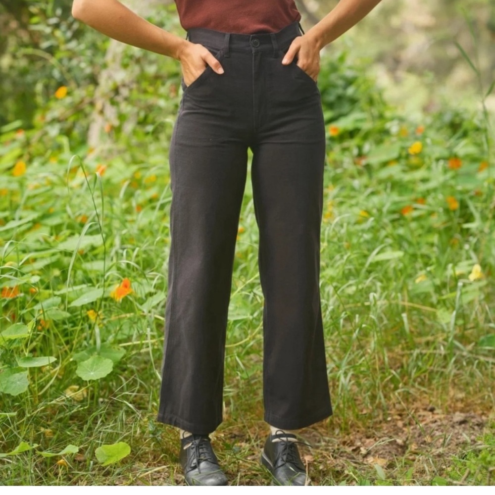 High-Waisted Black Trousers